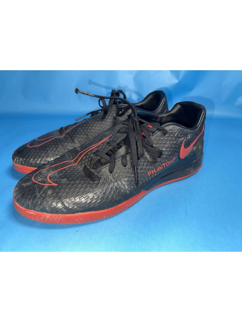 Nike Jr Phantom GT Club IC Indoor Soccer Shoes Black Red CK8467-060 Youth 7